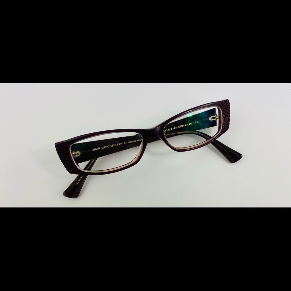 Lafont Eyeglasses Frame Damoiselle Purple 52-14-140 Made In France Rare Unique